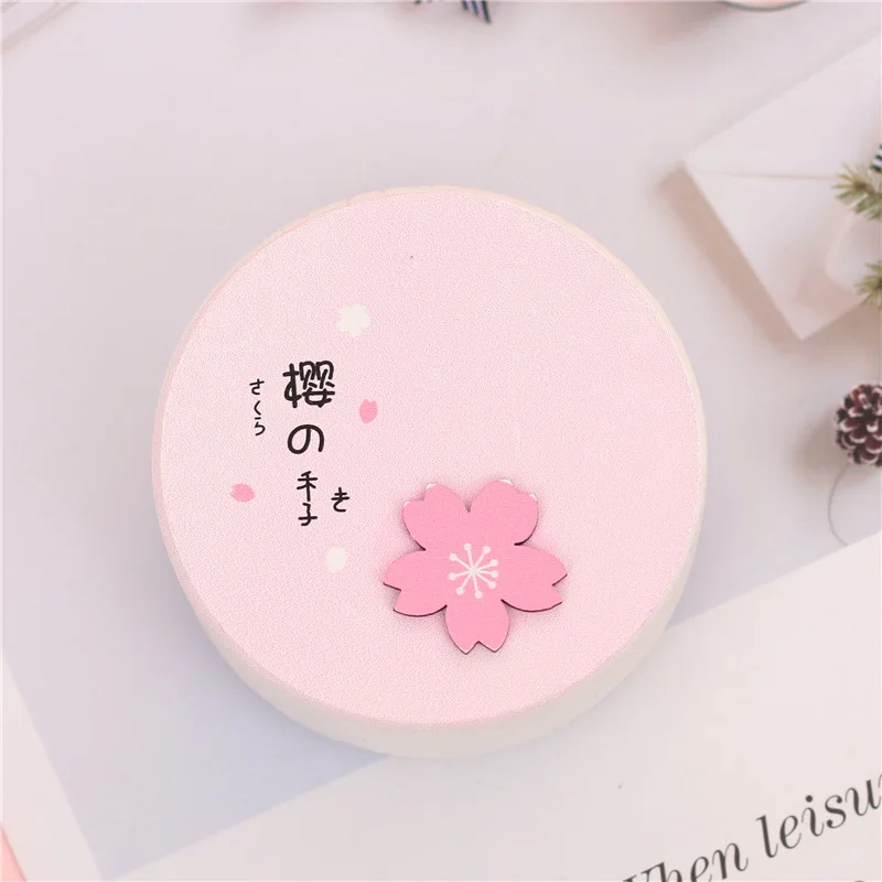 Деревянная музыкальная шкатулка с розовым цветком вишни Музыкальная