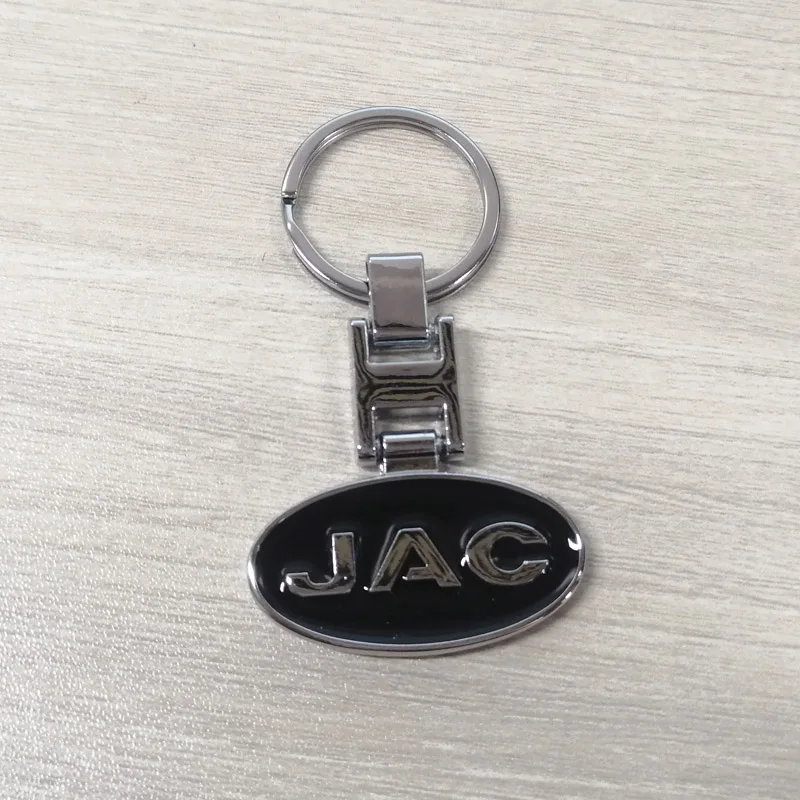 Автомобильный брелок металлический черный овальный для JAC бронированный Humvee