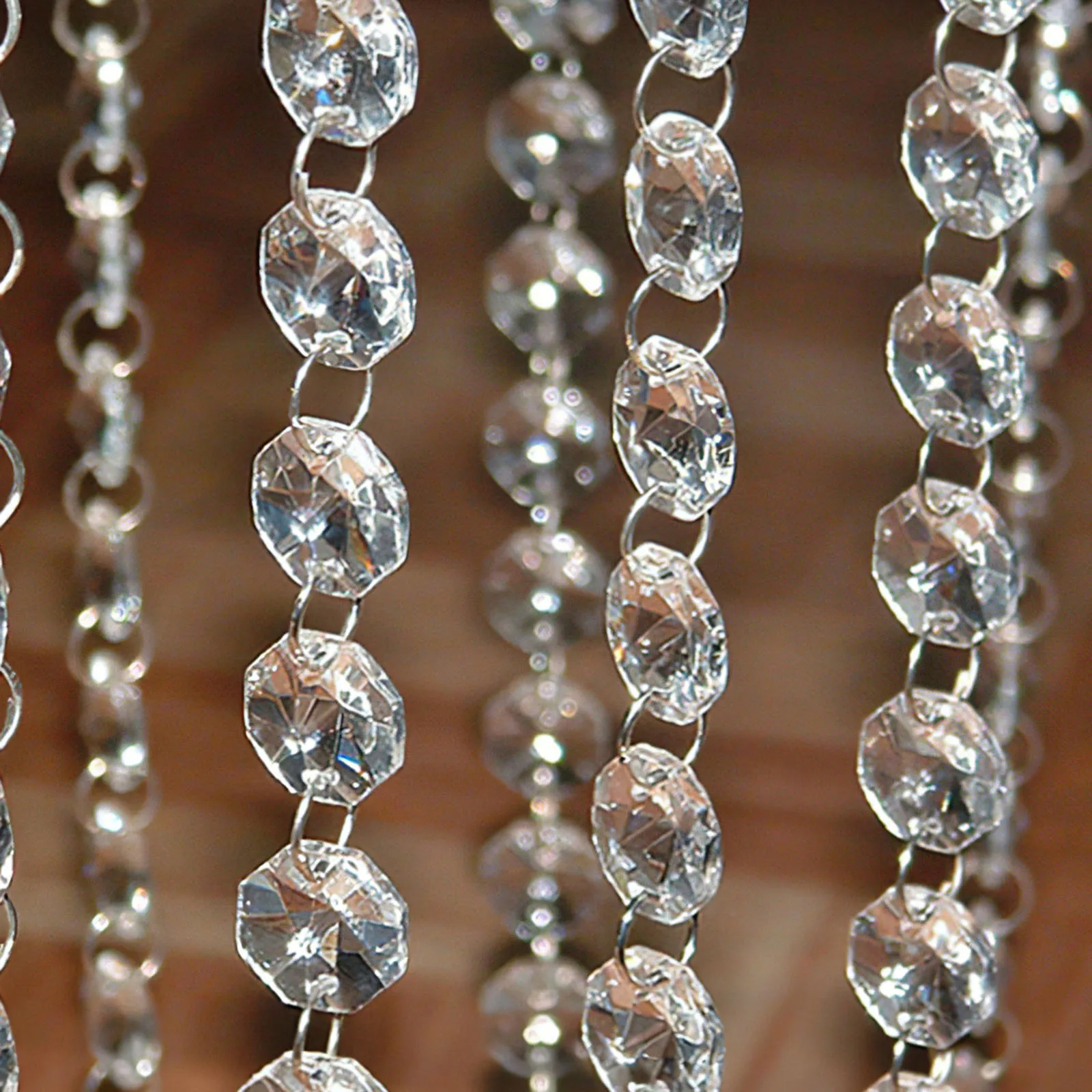 Хрустальные бусины 5 м цепочка хрустальные для украшения дома/окна/двери