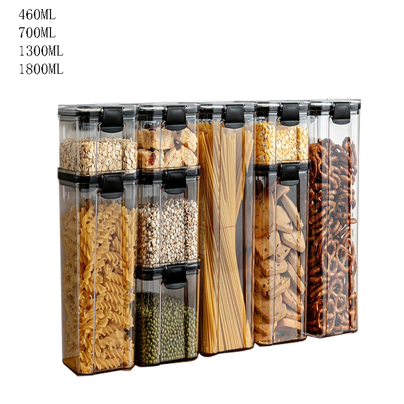

1-11pc Storage Jar, Environmental Protection Material Food Storage With Lid To Prevent Leakage Fresh-Keeping Storage Container