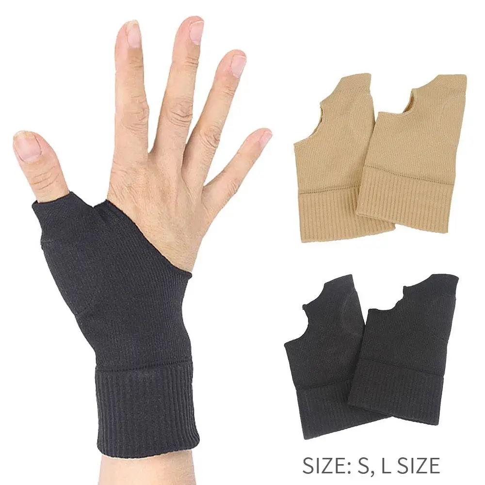 

Durable Thumb Cotton Physiotherapy Health Care Half Finger Gloves Compression Gloves Sport Riding Glove Arthritis Gloves