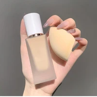 30ml matte hydrating face liquid foundation long lasting whitening concealer primer cream and powder puff makeup cosmetic