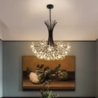 Современная хрустальная лампа Одуванчик люстры висячие светильники для гостиной, столовой, домашнего декора, светодиодная лампа для спальни