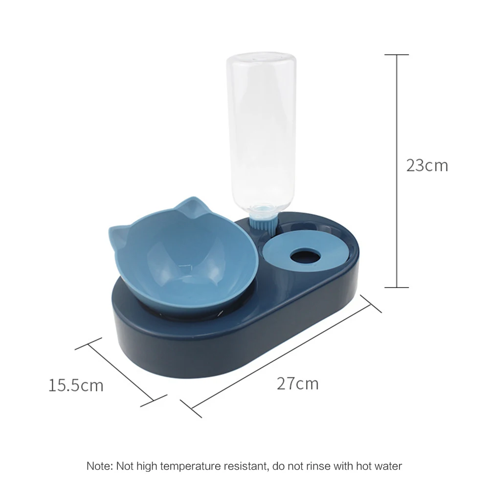 

2-in-1 Pet Cat Bowl Fashion Automatic Water Dispenser Cat Food Water Feeder Kitten Drinking Bowl Dogs Eating Dish Pet Supplies