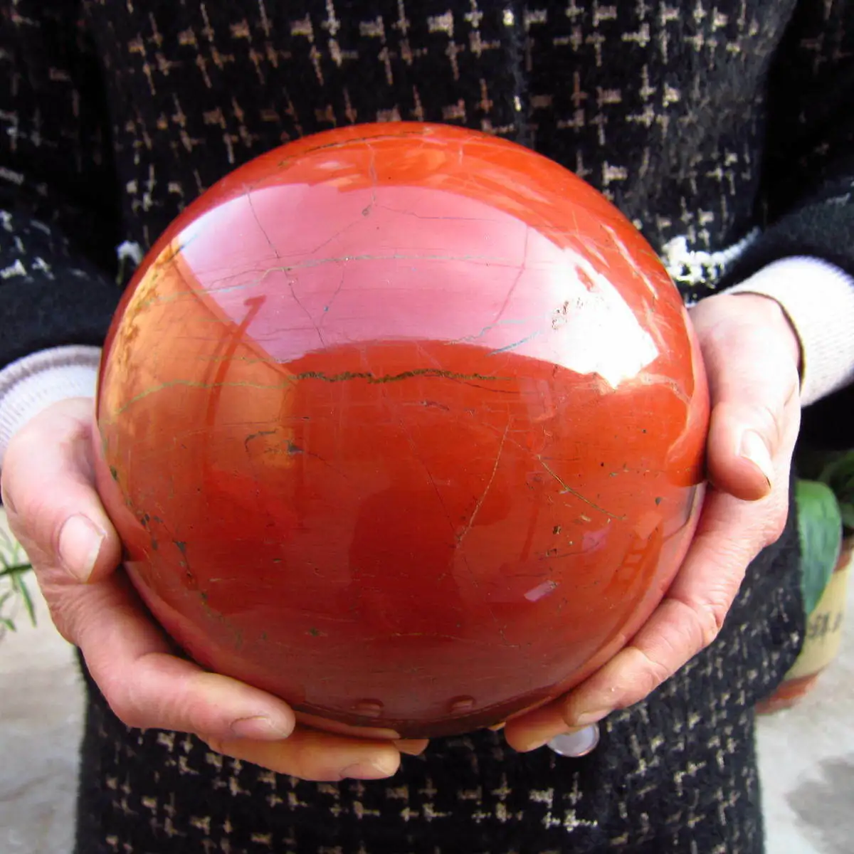 

Natural Red Jasper Quartz Ball Sphere Polished Mineral Healing