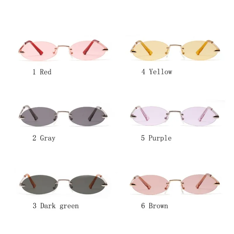 Солнцезащитные очки в стиле ретро для женщин овальные солнечные аксессуары без