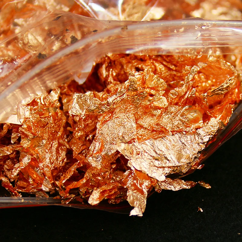 Имитация золотых листовых хлопьев серебро розовое золото медные позолоченные