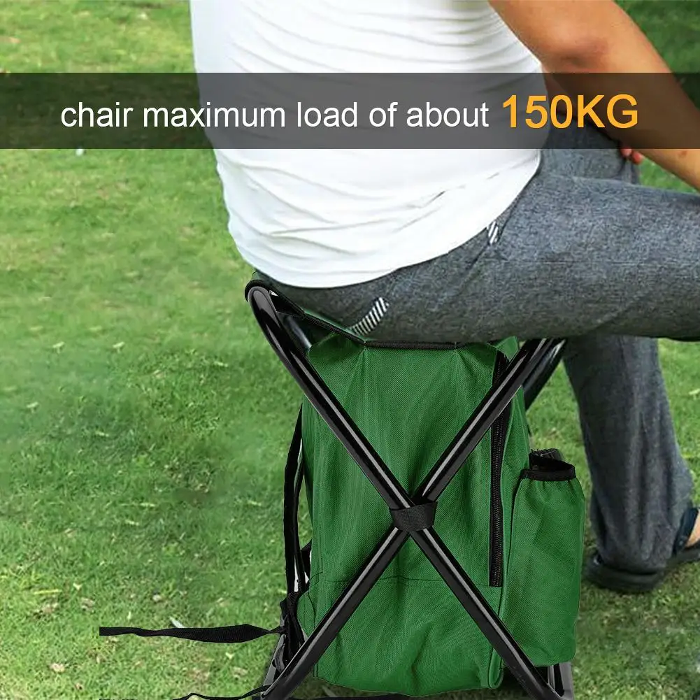 outdoor folding camping fishing chair stool portable backpack cooler insulated picnic bag hiking seat table bag stool bags hot free global shipping