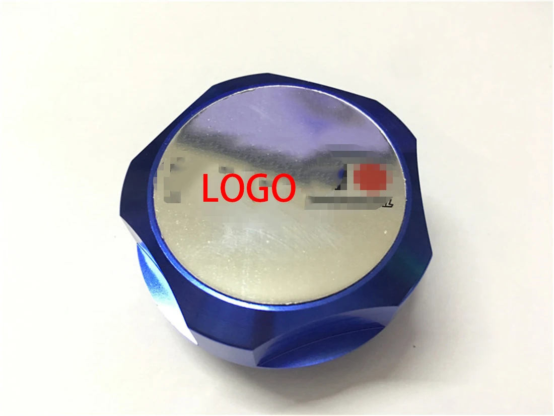 blue with logo Новая алюминиевая заготовка, наполнитель моторного масла, крышка топливного бака, модели JDM для Skyline 240SX 180SX GTR R35 S13 S14 - Цвет: blue with logo