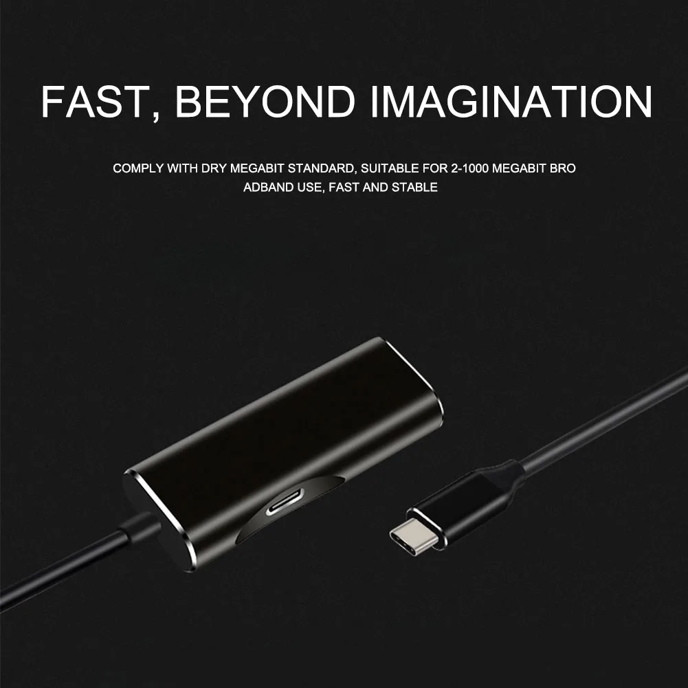 

Stable Mobile Phones Tablets Gigabit Game Aluminium Alloy Ethernet Adapter Wired Network Card Accessories Hub USB C To RJ45