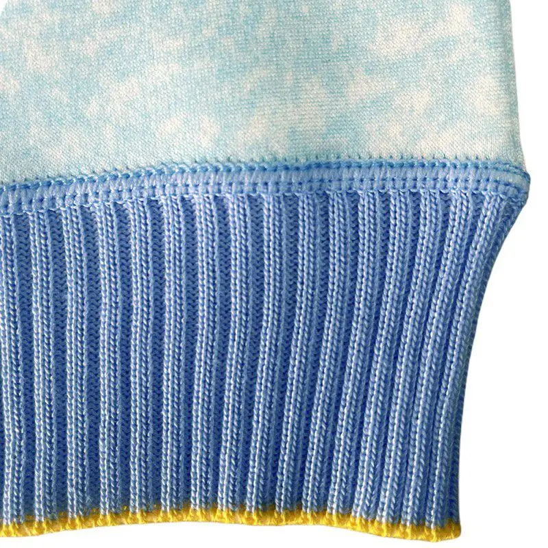 

WEIXINBUY Baby Cartoon Pattern Knit With Padded Long Sleeve Trousers 2 Piece Set