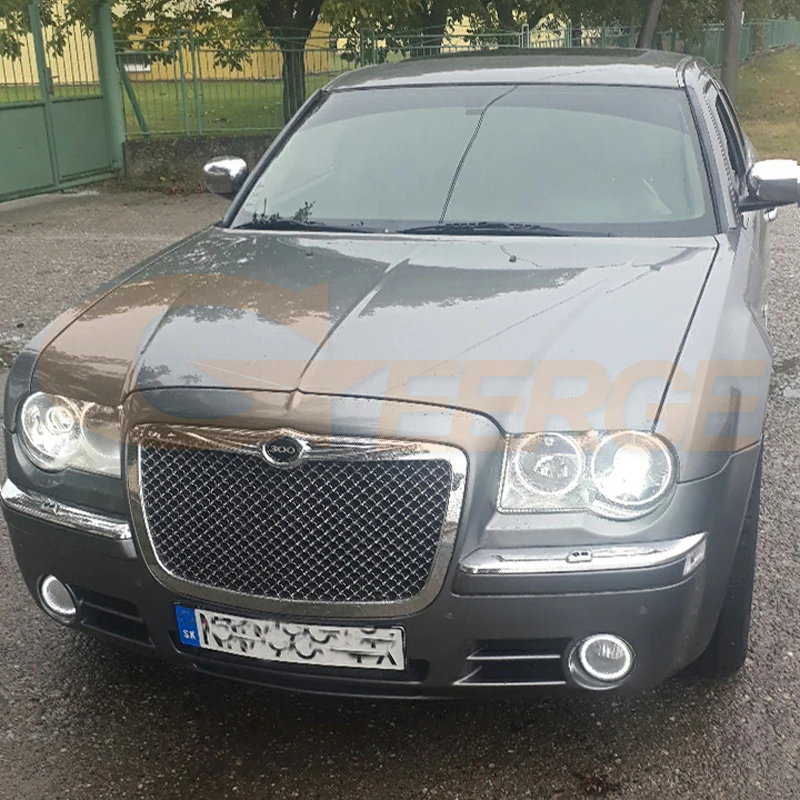 Для Chrysler 300C 2004 2005 2007 2008 2009 2010 RF Bluetooth APP управление мульти-Цвет ультра яркие красные/зеленые/8 шт. RGB светодиодный Ангельские глазки комплект