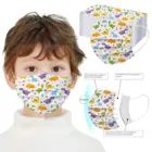 1020 Вт, 30 Вт, 100 предметов; Детская футболка с принтом масок одноразовая маска для лица, модные, с принтом динозавра, маска для полости рта промышленный 3Ply Петли Уха Маска #14