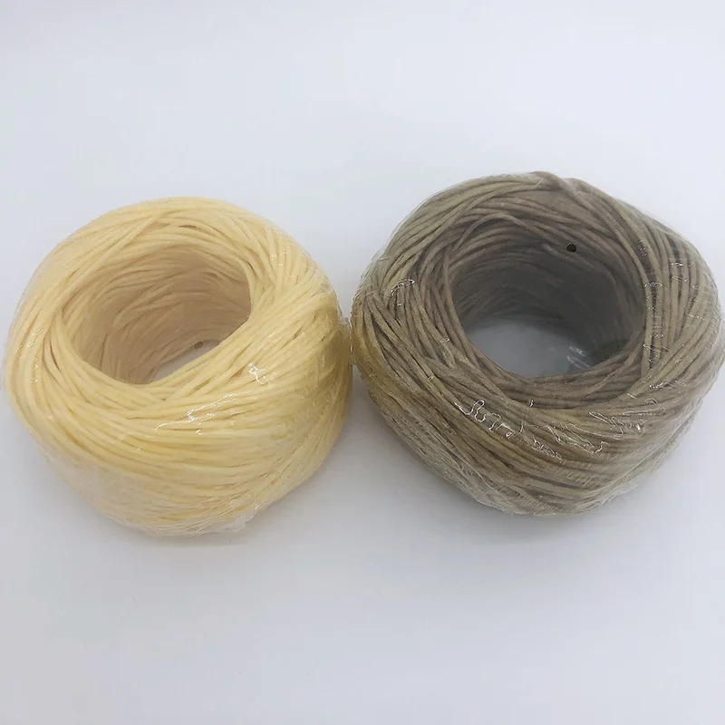 1 шт. 61 м прочные органические семена конопли фитиль натуральный пчелиный воск