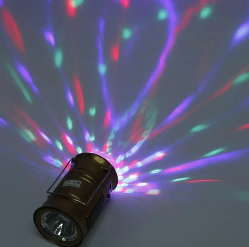 Сценическая Светодиодная лампа RGB на солнечной батарее портативный фонарь для