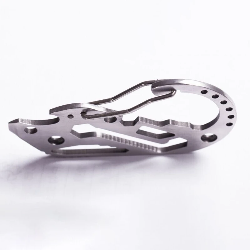 

Portable Pocket Multi-function Wrench Stainless Steel Bottle Opener Keychain Pocket Tools Carabiner