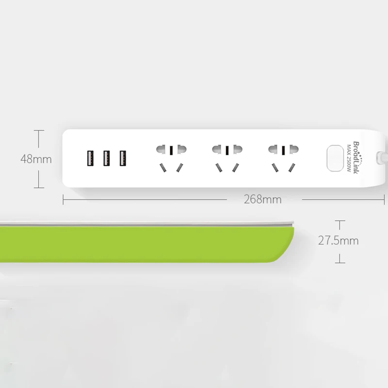 Удлинитель питания Broadlink MP2 для умного дома штепсельная вилка с таймером Wi Fi