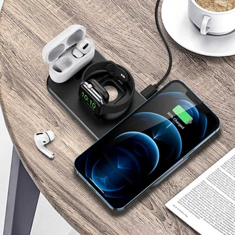 

3in1 Qi Fast Wireless Charger For Apple Watch 5 4 3 2 1 Quick Charging Dock Station For Iphone 8 Pus XS 12 Pro MAX