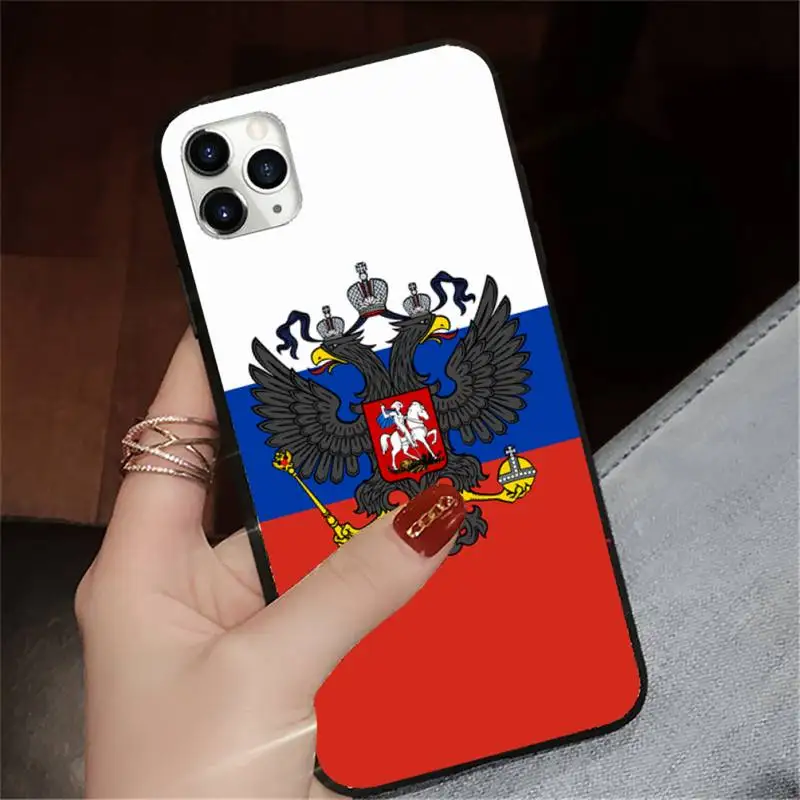 

Russia Flag national emblem Phone Case for iPhone 11 12 pro XS MAX 8 7 6 6S Plus X 5S SE 2020 XR