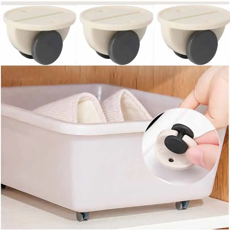 4 шт. клейкий шкив коробка для хранения мусорный бак самоклеющийся поворотный дом