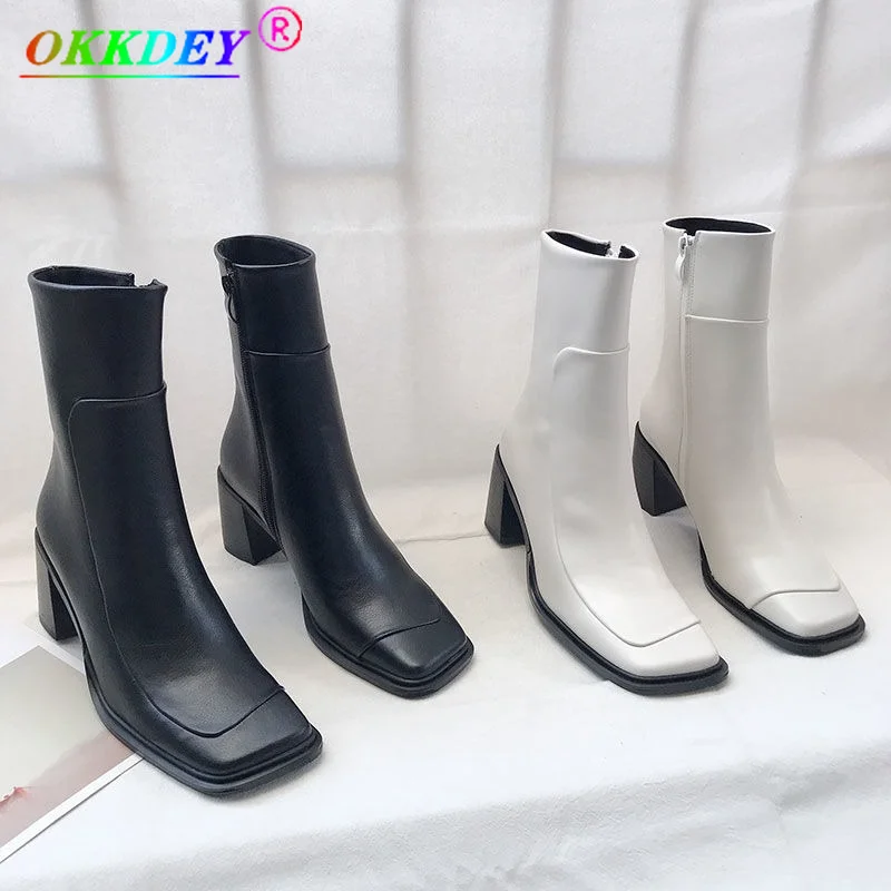 

Botas Retro Mujer Black Short Boots Women Autumn Western Boots Women 2021 Fashion Ankle Boots Cowboy Boots White Botas De Mujer