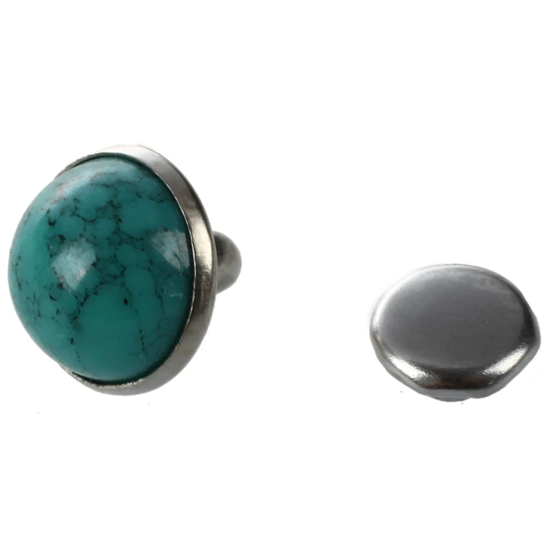 20 x бирюзовые шпильки ювелирные изделия заклепки полые синий DIY круглые 7