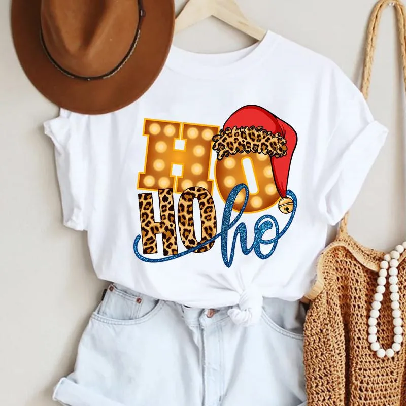 

Женская футболка с коротким рукавом, круглым вырезом и принтом