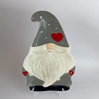 santa claus plate ceramic dish nordic household tableware creative embossed plate cute christmas decoration trays serving tray