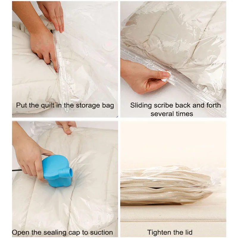 Вакуумные сумки для одежды прозрачная сумка хранения органайзер пакет Sac De Rangement