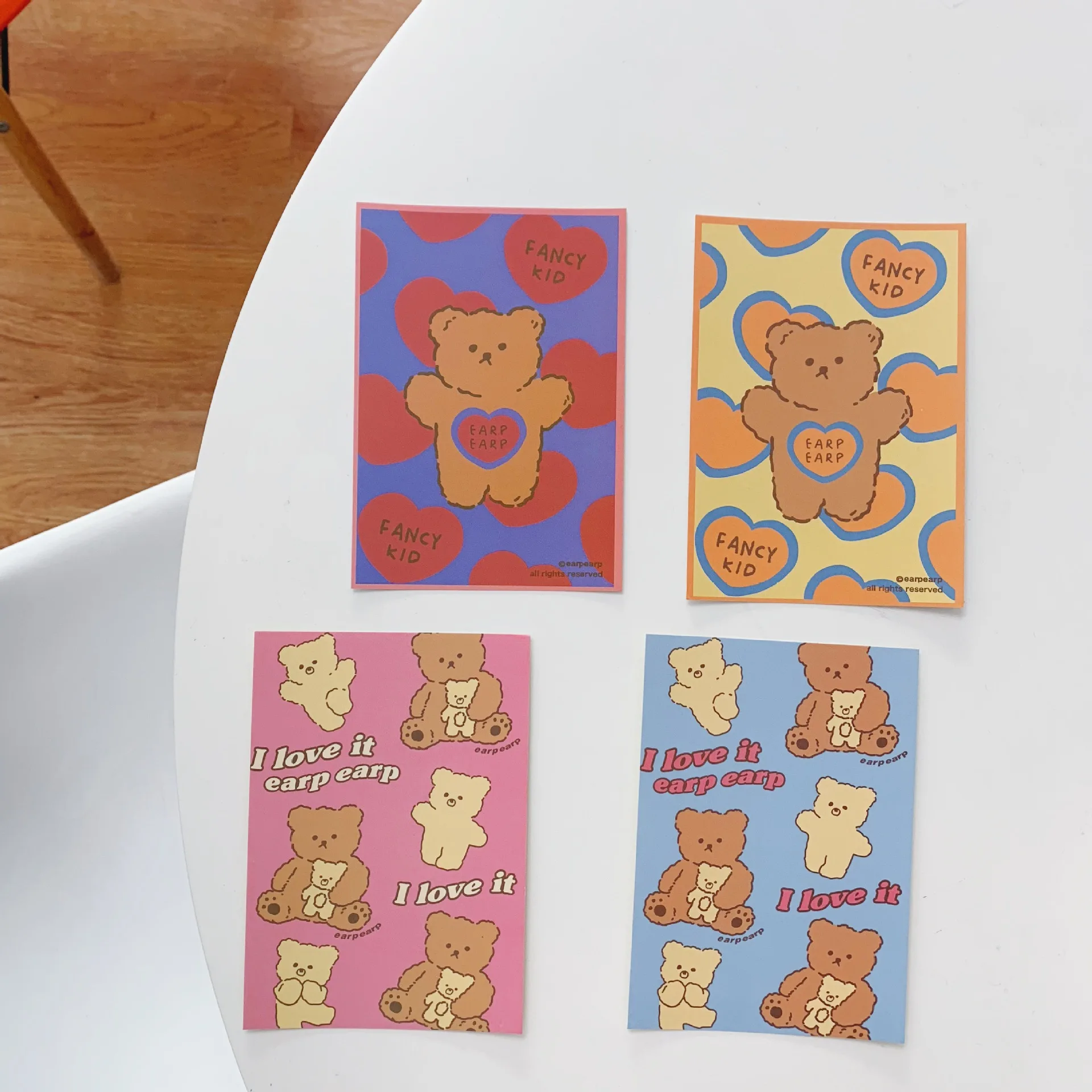 Ins мультфильм Медведь Милая открытка поздравительная многофункциональная