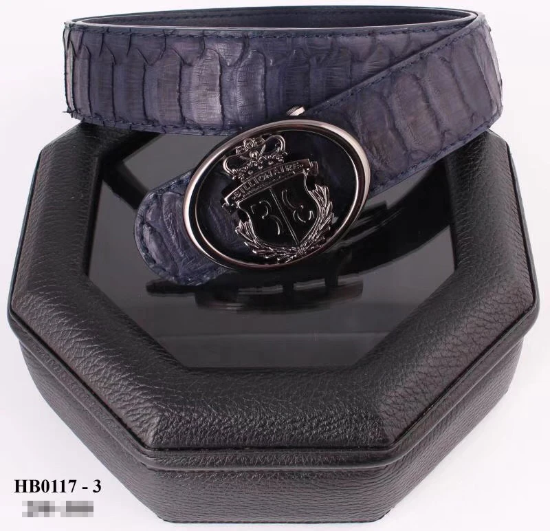 Navy Blue Мужской Пояс Миллионера из змеиной кожи, новинка, модная повседневная английская Пряжка из сплава, высокое качество, большой размер 105-130 см - Цвет: Navy Blue