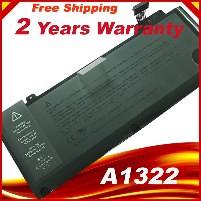 

NEW Laptop Battery A1322 For APPLE MacBook Pro 13 " Unibody A1278 Mid 2009 2010 2011 Battery Free Shipping