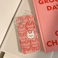 retro sweet rabbit doll bunny kawaii japanese phone case for iphone 11 12 pro max xr xs max 7 8 plus 7plus case cute soft cover