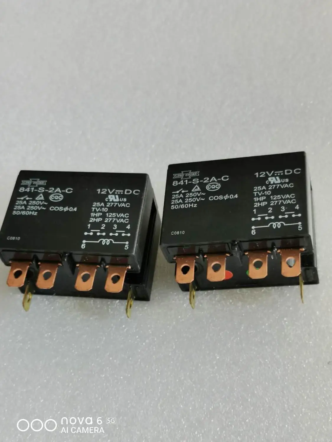 841-S-2A-D 200/240VAC 841-S-2A-C 12VDC реле питания 25A 277VAC 6 контактов | Обустройство дома