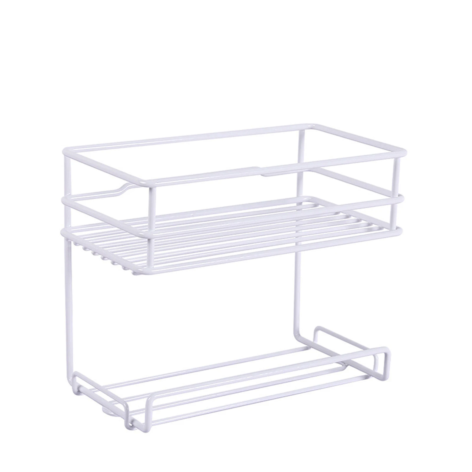 

For Shampoo Wall Mounted Basket Paper Holder Toilet Shower Caddy Kitchen Adhesive Carbon Steel Rust Proof Bathroom Shelf Storage