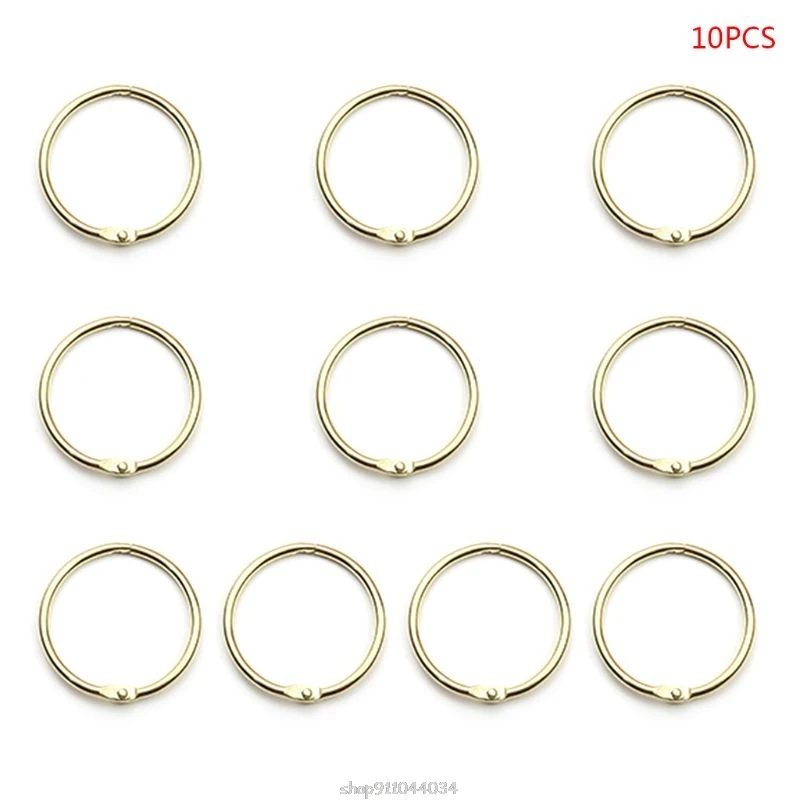 

10PCS Metal Hinged Rings Loose Leaf Book Binder DIY Scrapbook Photo Album Split Keychain Art Craft Tools Mar10 21 Dropship