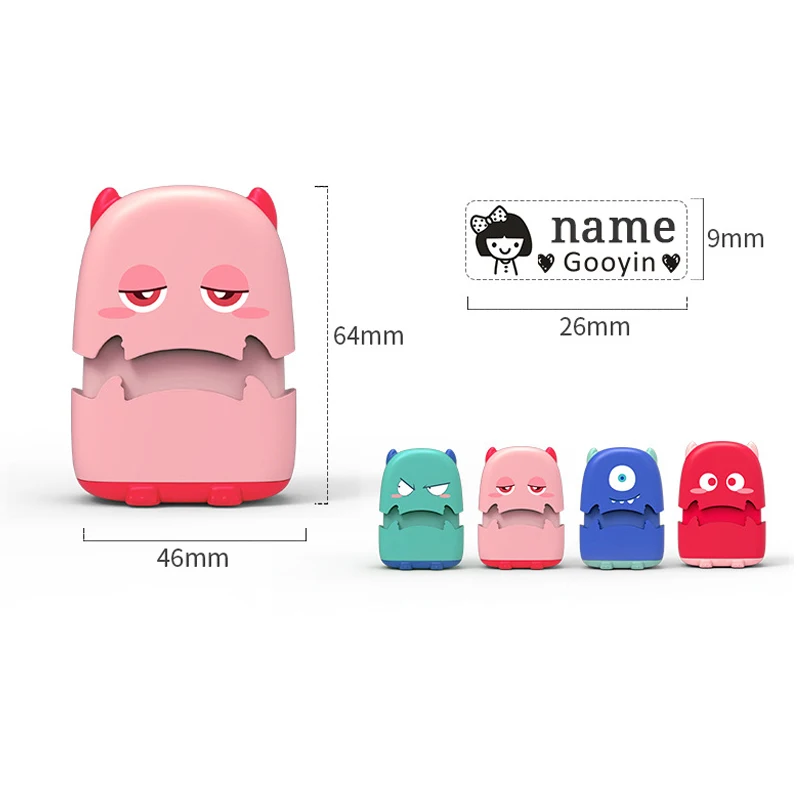 

Cute Cartoon Children's Seal Baby Student Clothes Chapter School Uniform Name Word Waterproof Wash Not Faded Monsters Stamp Toys