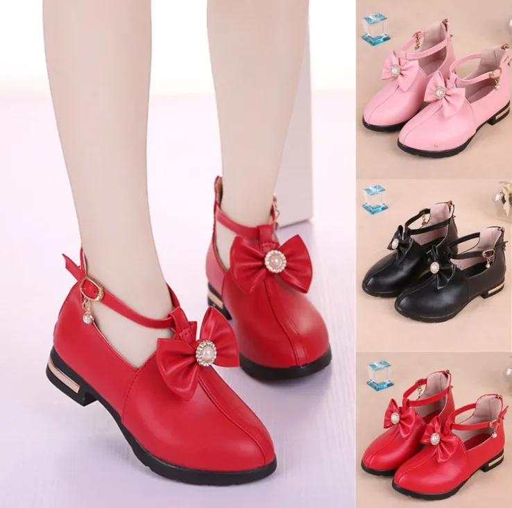

Floral flowers fashion flats girls leather shoes big child Princess show dance shoes 2019 spring autumn model kids casual shoes