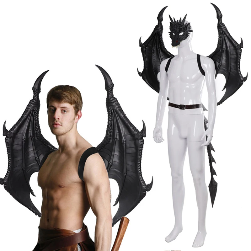 2020 new power game dragon cosplay costume mask adult party Halloween Christmas costume 1:1 dragon wings dragon mask dragon tail