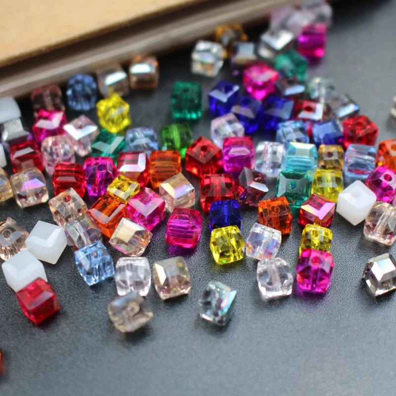 100 шт. бусины квадратной формы 4 мм 6 | Украшения и аксессуары