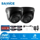 Купольная камера видеонаблюдения SANNCE, 2 шт., 1080P, HD TV1, умная ИК-камера с ночным видением, подходит для помещения и улицы, непогоды