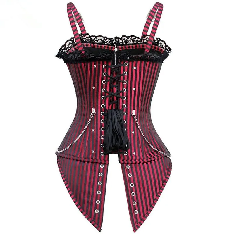 

APSUAELGB.-Court corset striped zippered stretch corset corset waist trainers