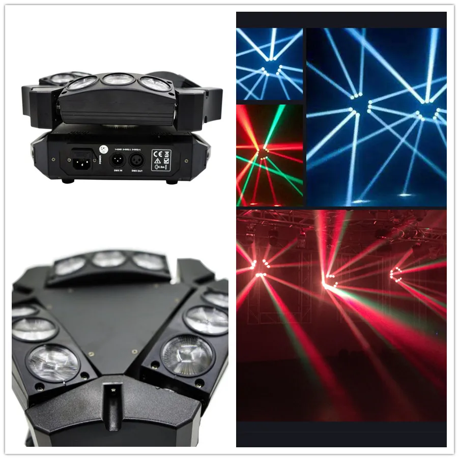 LED RGBW Cabeza Móvil Iluminacion луч паук 9x10 профессиональный и DJ DMX сценический свет 100