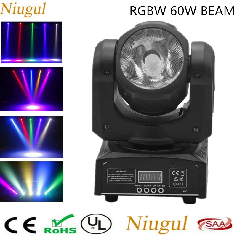 

2pcs/lot 60W LED Beam Moving Head Light RGBW 4IN1 DJ Spot Lighting DMX512 LED Line Beam Effect Stage Lights Disco Bar Spotlight