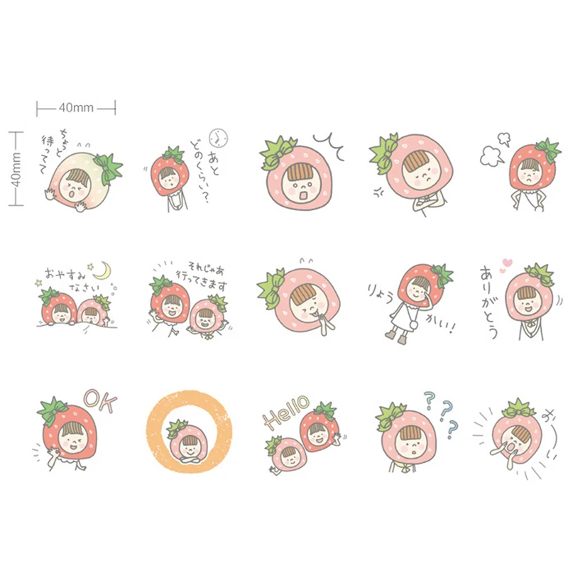 45 шт./коркор. бумага с изображением клубники для девушек маленький дневник Мини