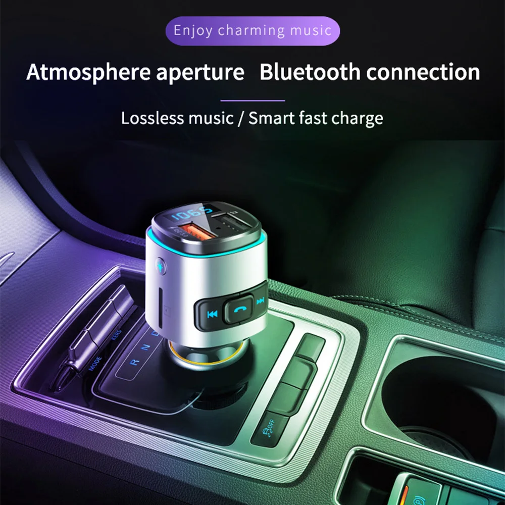 Автомобильный комплект громкой связи с зарядным кабелем Bluetooth беспроводной fm
