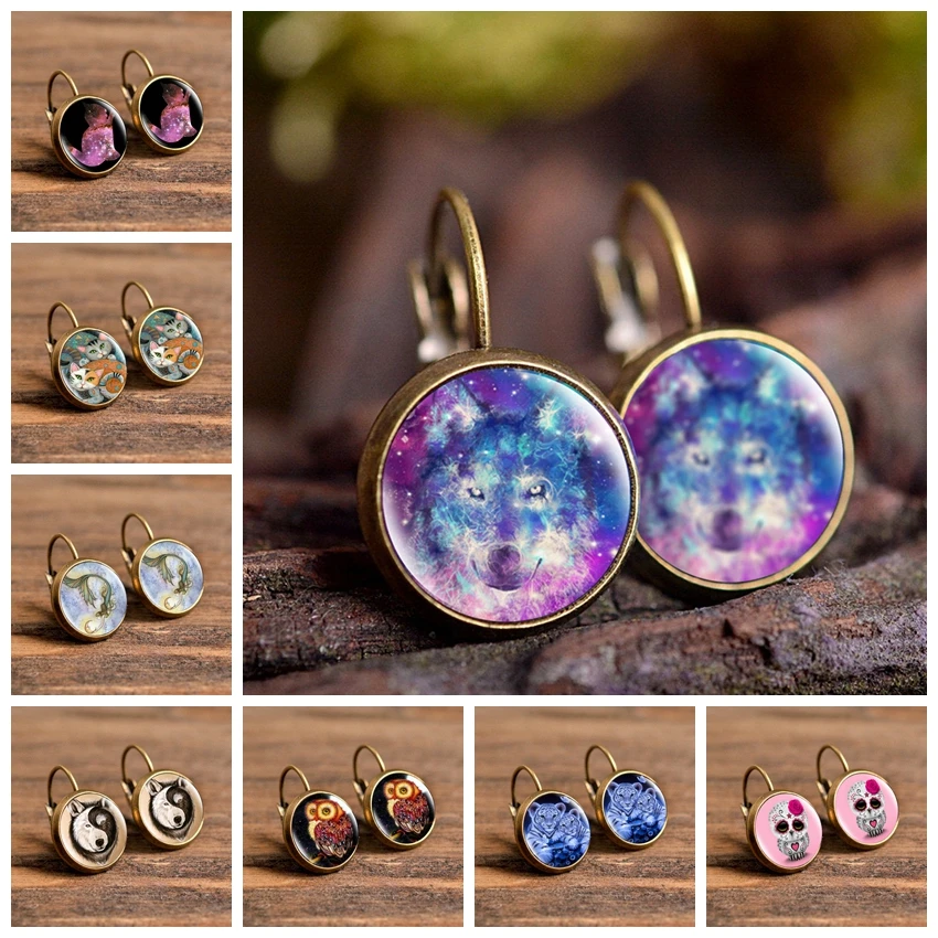 Серьги ручной работы женские стильные ювелирные украшения с мультяшным куполом