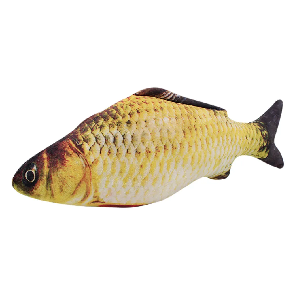 

Realistic Cat Toy Fish Catnip Mint Stuffed Pet Interactive Chewing Play 20cm Mint Stuffed Pet Interactive Kitten Play Kicker