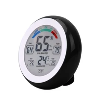 Digital LCD Display Indoor Thermometer Hygrometer Round Wireless Electronic Temperature Humidity Meter Weather Station Tester