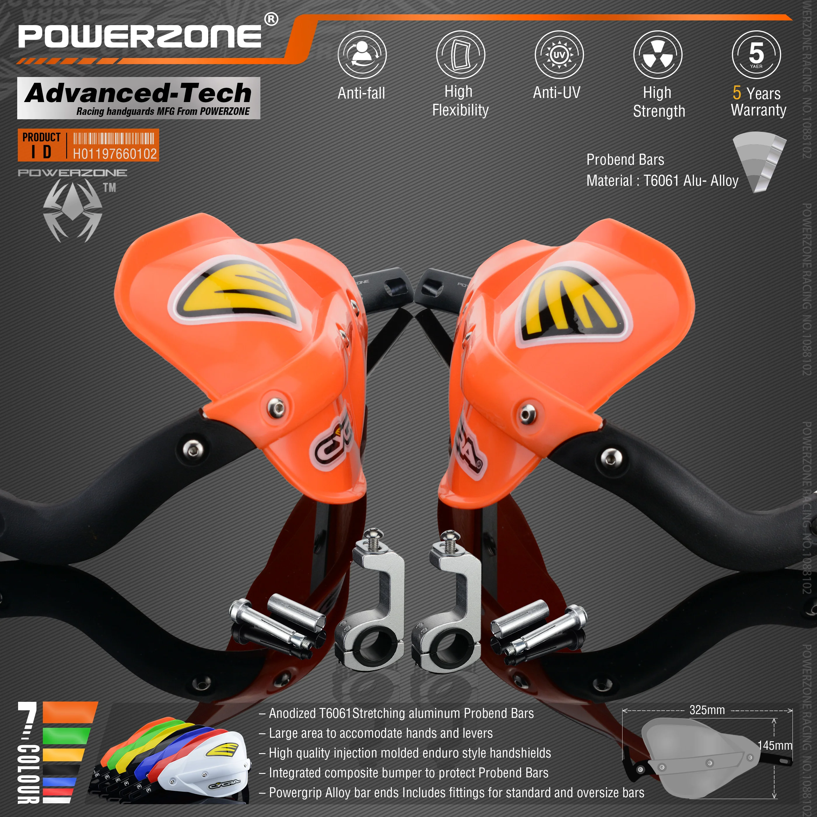 Powerzone Probend рукавицы для Honda KTM ADV EXC EnduroHusqvarna TE CRF WRF DRZ KLX Мотоцикл Байк ATV руль